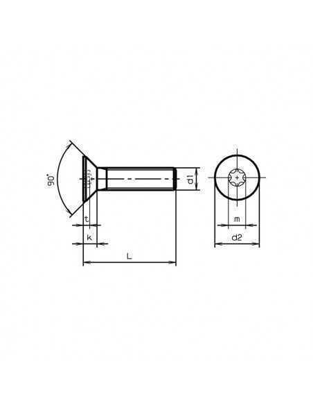 Vis Metrique Inox A4 M5 12mm Torx Tête Fraisée Plate A4M5TCF12 H2O Sensations